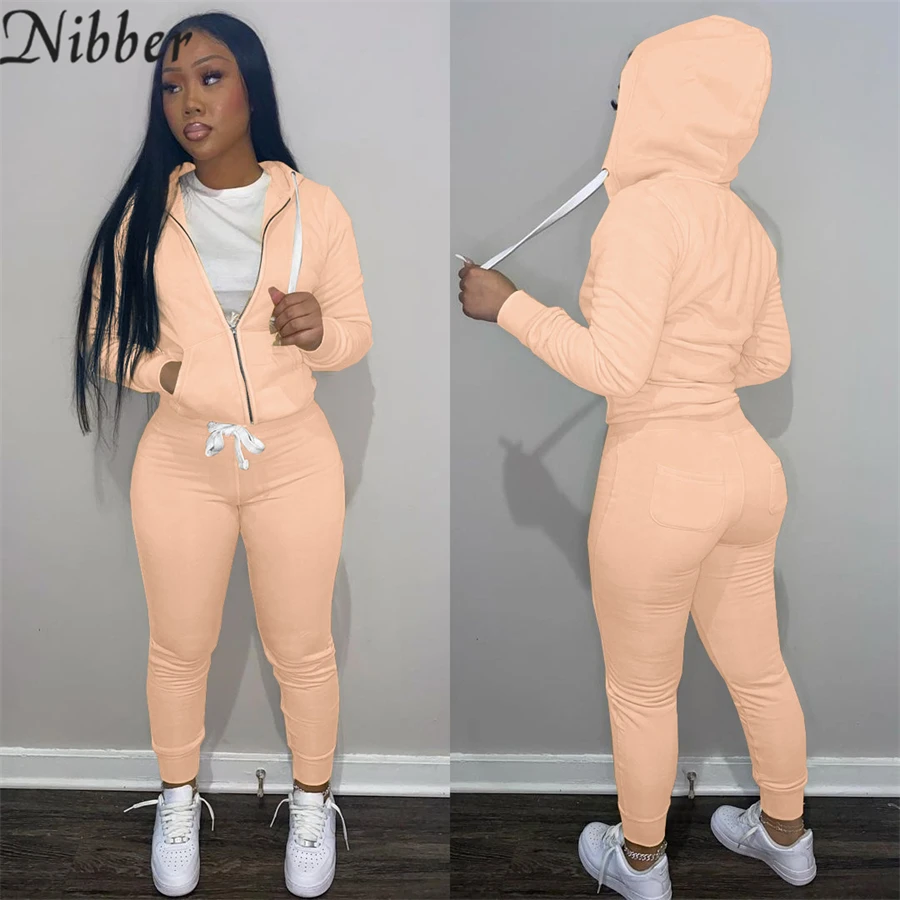 Женский сочный спортивный костюм Nibber Спортивная толстовка с капюшоном комплект