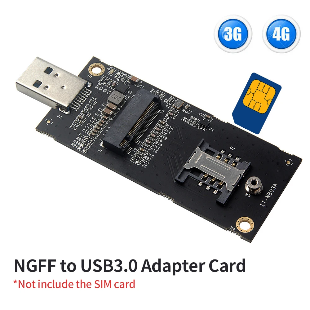 

Плата адаптера M.2 NGFF на USB3.0 (M.2) с ключом B на USB 3,0, макетная плата модуля 4G со слотом для SIM-карты для ПК и ноутбука