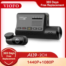 VIOFO A139 Car DVR Dash Cam Dual Channel with GPS Built in Wifi Voice Notification Rear View Camera Video Recorder 24H Parking