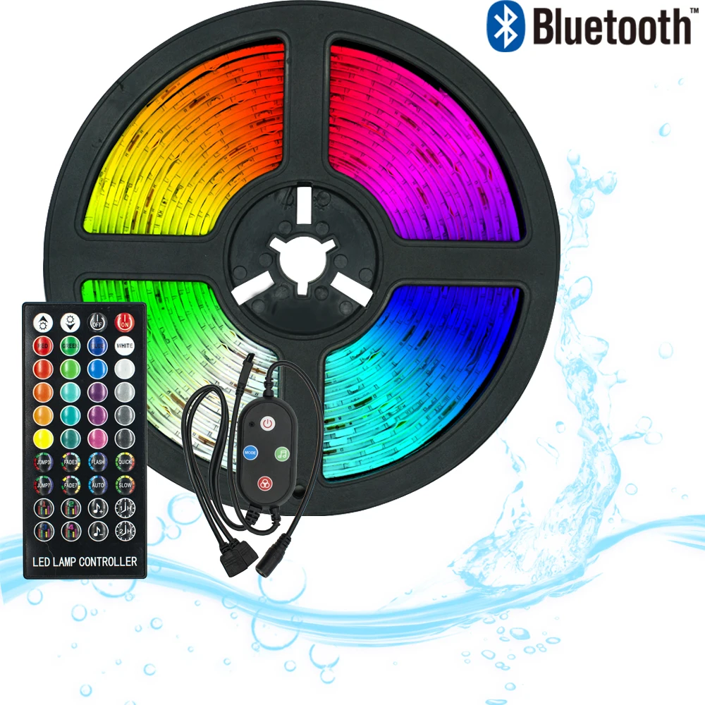 

Bluetooth LED Light Strip Led RGB 5050 SMD 2835 DC 12V Waterproof Flexible Ribbon Diode 5M 10M 15M Christmas WIFI luces LED