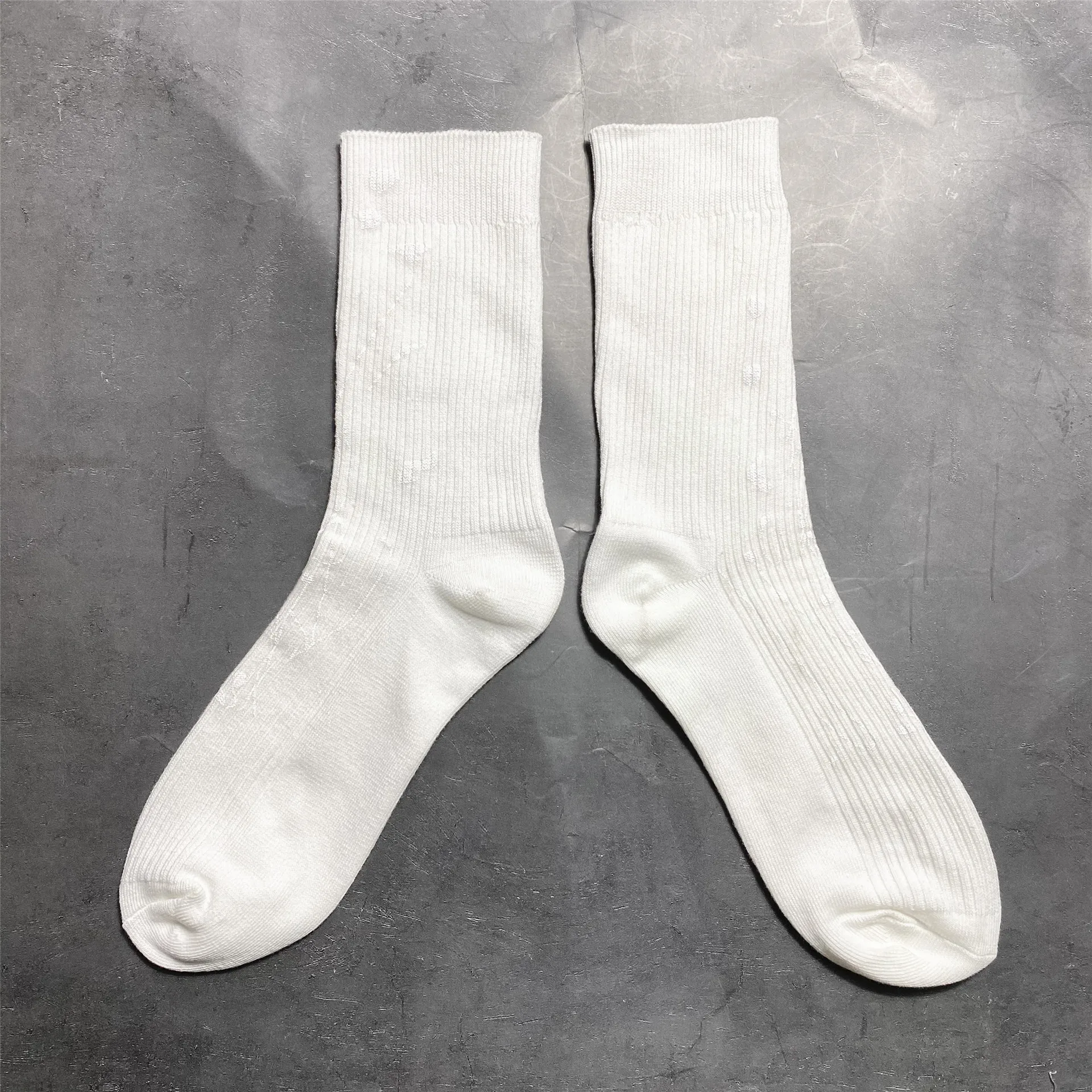 Tide brand splash ink art design color socks double needle pile sports street trend tie-dye men and women middle tube cottonsock