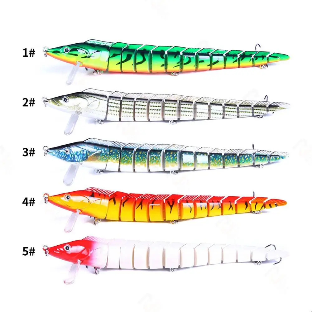 

23 см, 46 г, 13-шарнирная свимбейт, воблеры для щуки, кренкбейт, приманка для рыбной ловли, многошарнирная жесткая приманка, Мускусная Тонущая пр...