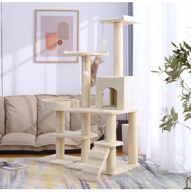 Большая рама для скалолазания с изображением кошки полочка из цельного дерева