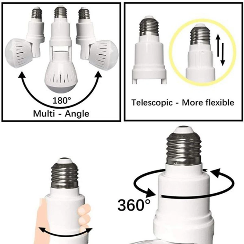 

Wifi Camera LED Light 1080P Wireless Panorama Security CCTV Bulb Camera Fisheye Two Way Night Vision Camera(32G)