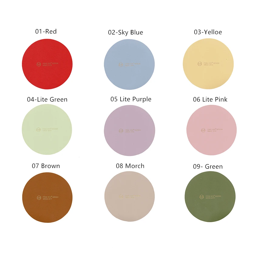 

8PCS Set Round Placemat Tableware Pad Placemat PU Leather Table Mat Heat Insulation Non-Slip Placemats Bowl Coaster Kitchen