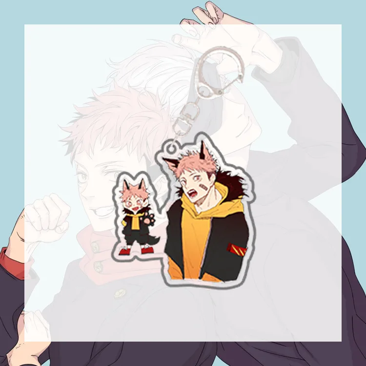 

Jujutsu Kaisen Anime Acrylic Character Itadori Yuji Keychain Cartoon Fushiguro Megumi Kugisaki Nobara Keyring Cosplay Collection