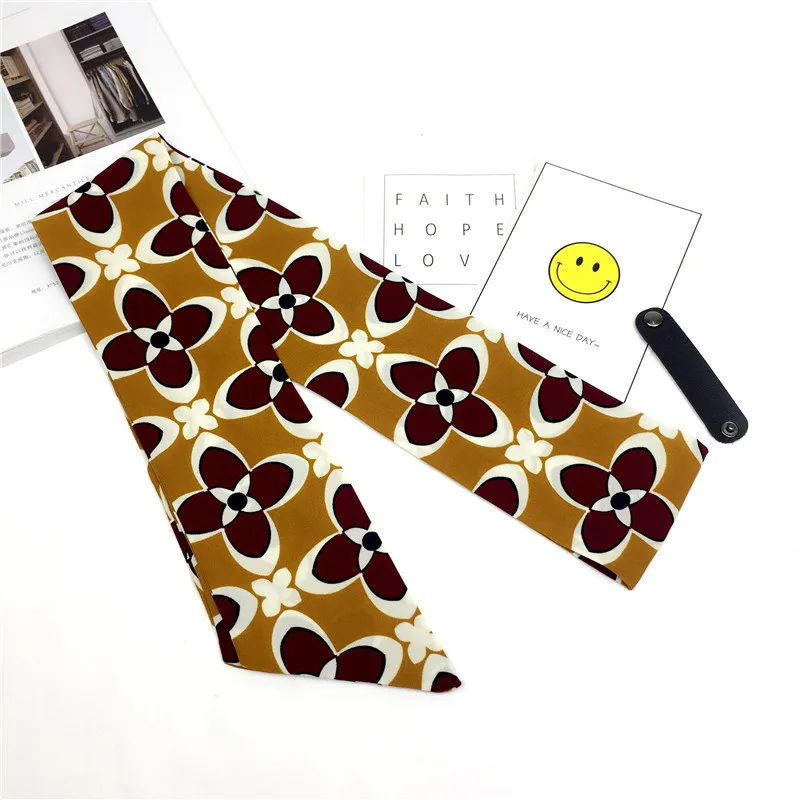 Хлопок печать Стиль узкий маленький шарф темперамент MS Маленький Длинный разрез