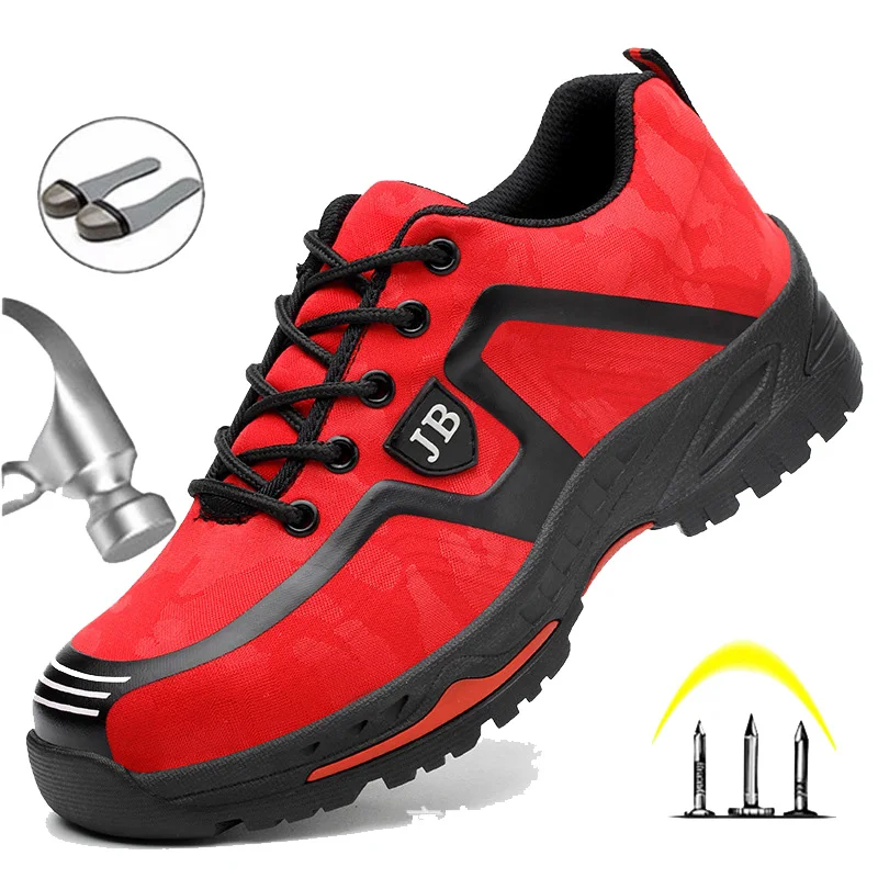 

European Plus Size 48 Men Spring Summer Light Breathable Deodorant Safety Work Shoes Steel Toe Safety Shoes Cap Protective Shoes