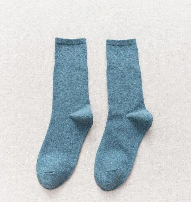 

3PC Spring Women's Candy colors Cotton Blend Socks Hight Tube Socks