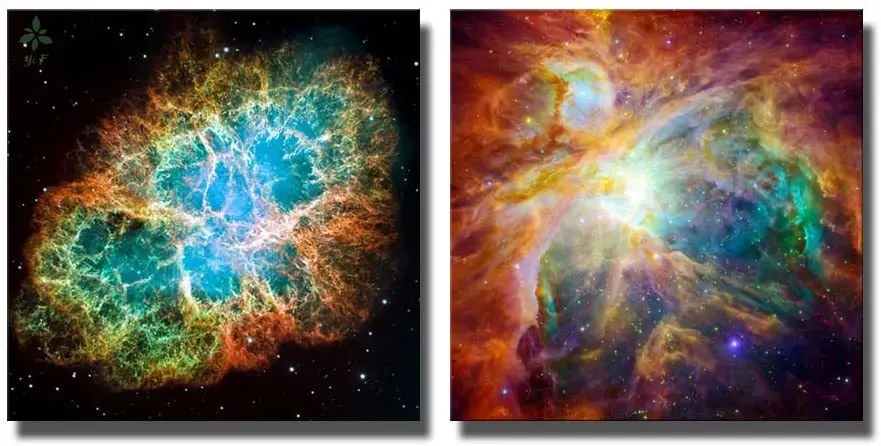 Canvas Prints Wall Art The Cosmic Cloud Nebula And Crab Nebula Home Decoration