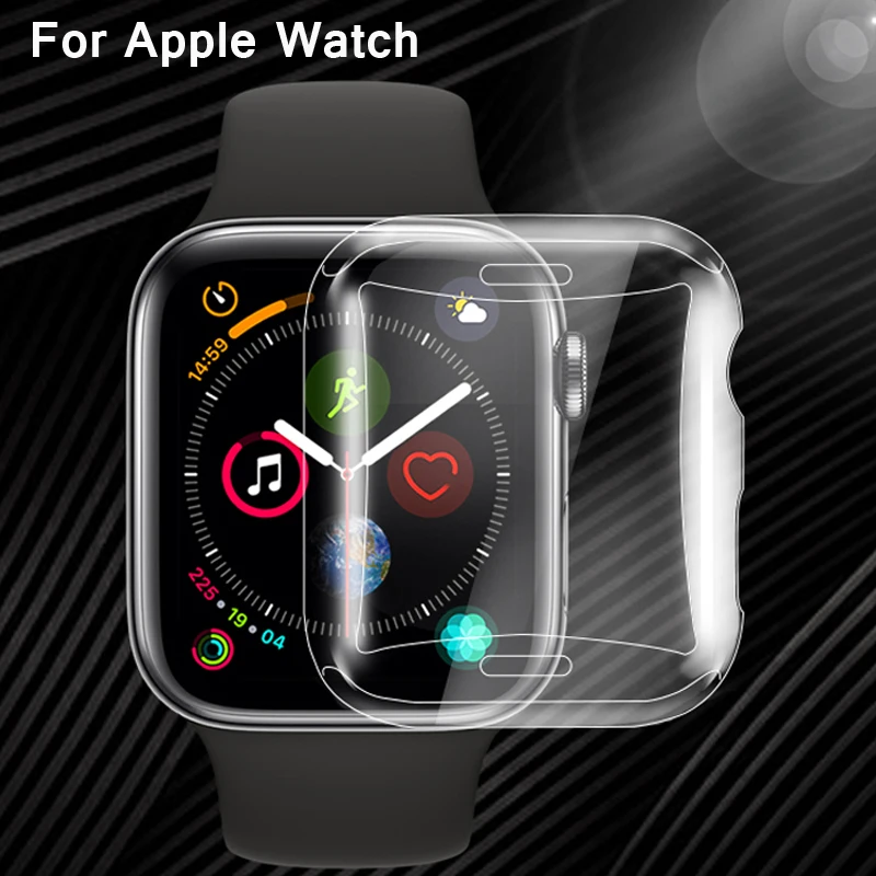 Мягкий силиконовый чехол для часов Apple watch 5 4 44 40 мм iwatch 3 2 1 42 38 Ультратонкий