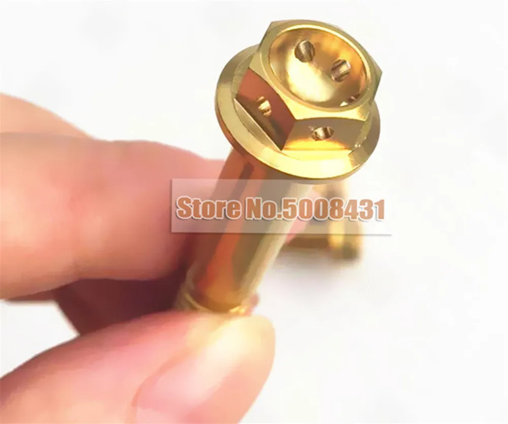 M8 Ti крепежные титановые болты для мотоцикла M8x15 M8x20 M8x25 M8x30 M8x35 M8x40 M8x45 M8x50 M8 Ti наружный шестигранный полый фланец