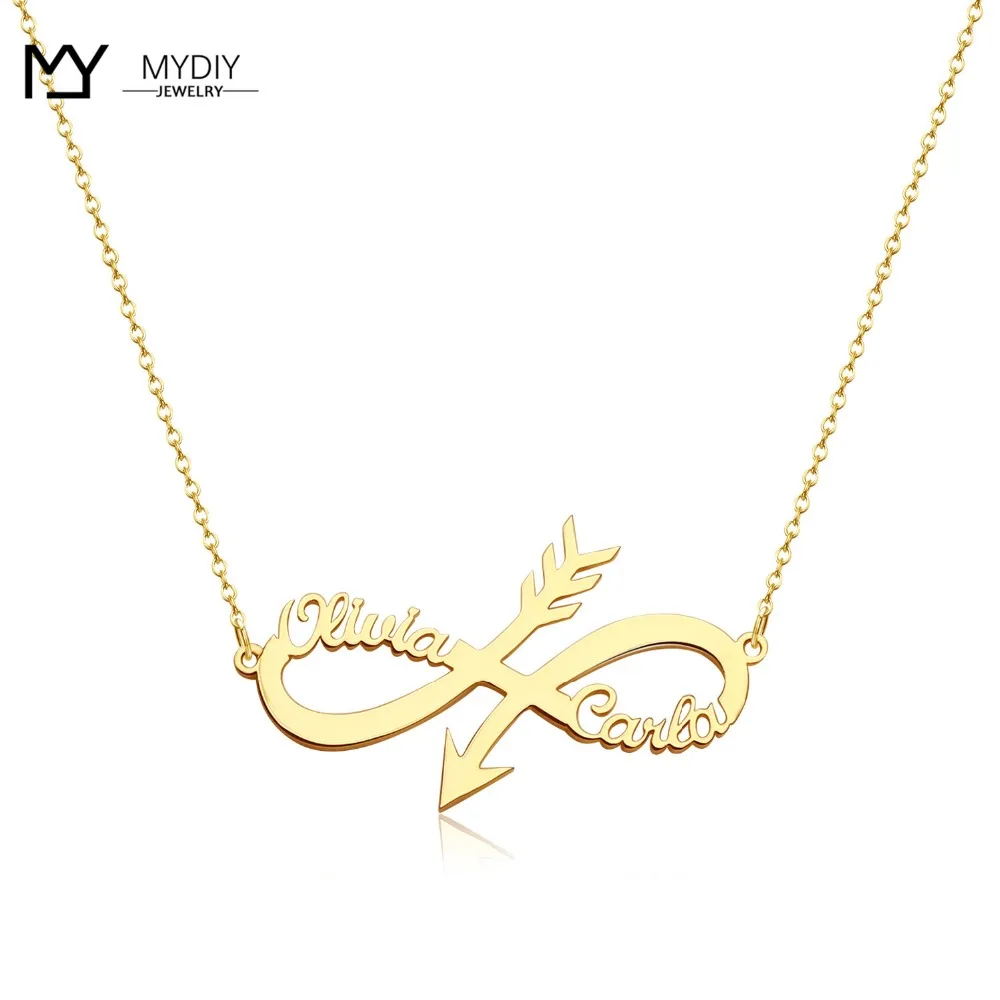 

Индивидуальное Золотое искусственное украшение для женщин, ювелирные изделия из нержавеющей стали, подарок ручной работы, ожерелье с имене...