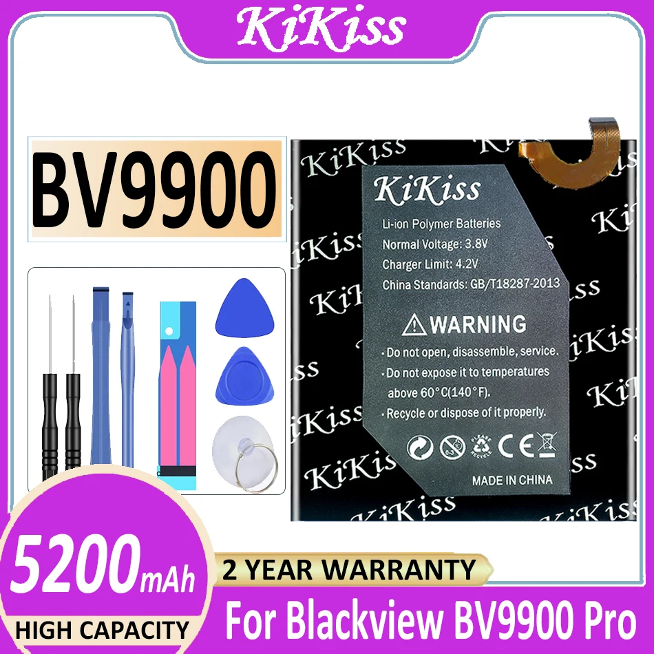 

Original KiKiss Battery 5200mAh for Blackview BV9900/BV9900 Pro BV9900Pro Bateria