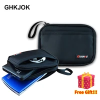 hard disk bag double layer cable organizer bag carry case hdd usb flash drive hard disk drive bag external storage carrying ssd