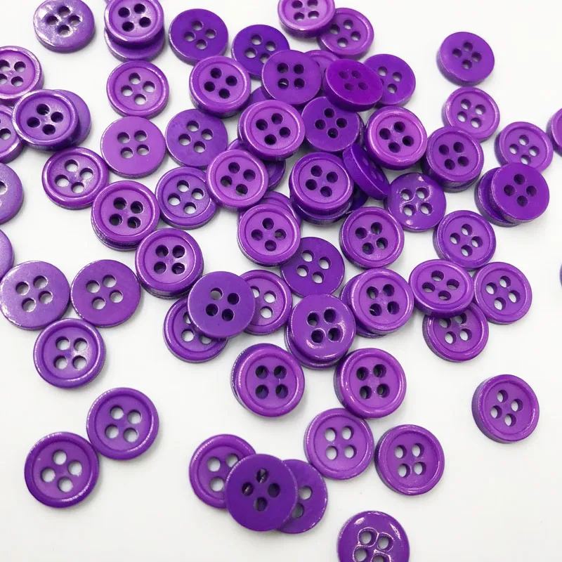 100pcs New 8mm 4 holes Plastic Button / Sewing lots Mix - Free Shipping PT86 | Дом и сад