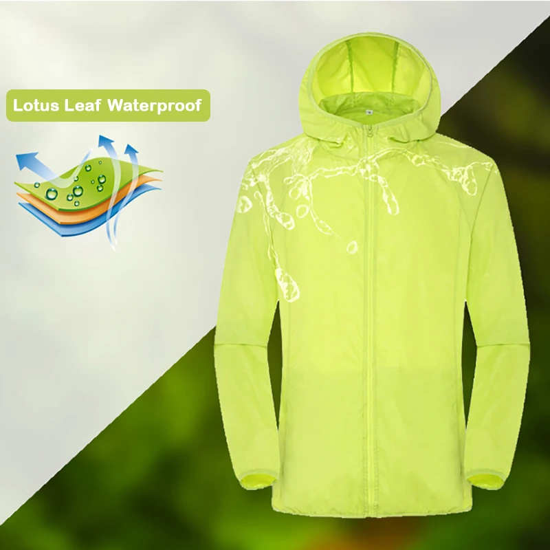 2021 Men And Women Waterproof Outdoor Sport Sun Protection Clothing Fishing Hunting Clothes Quick Dry Skin Windbreaker With Pock