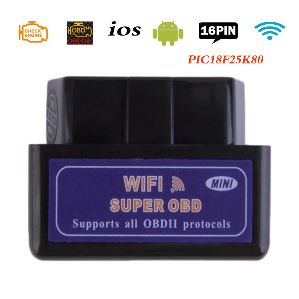 Elm327 Wifi V1.5 Obd2 автомобильный диагностический сканер инструмент ELM 327 Wi Fi адаптер OBD 2
