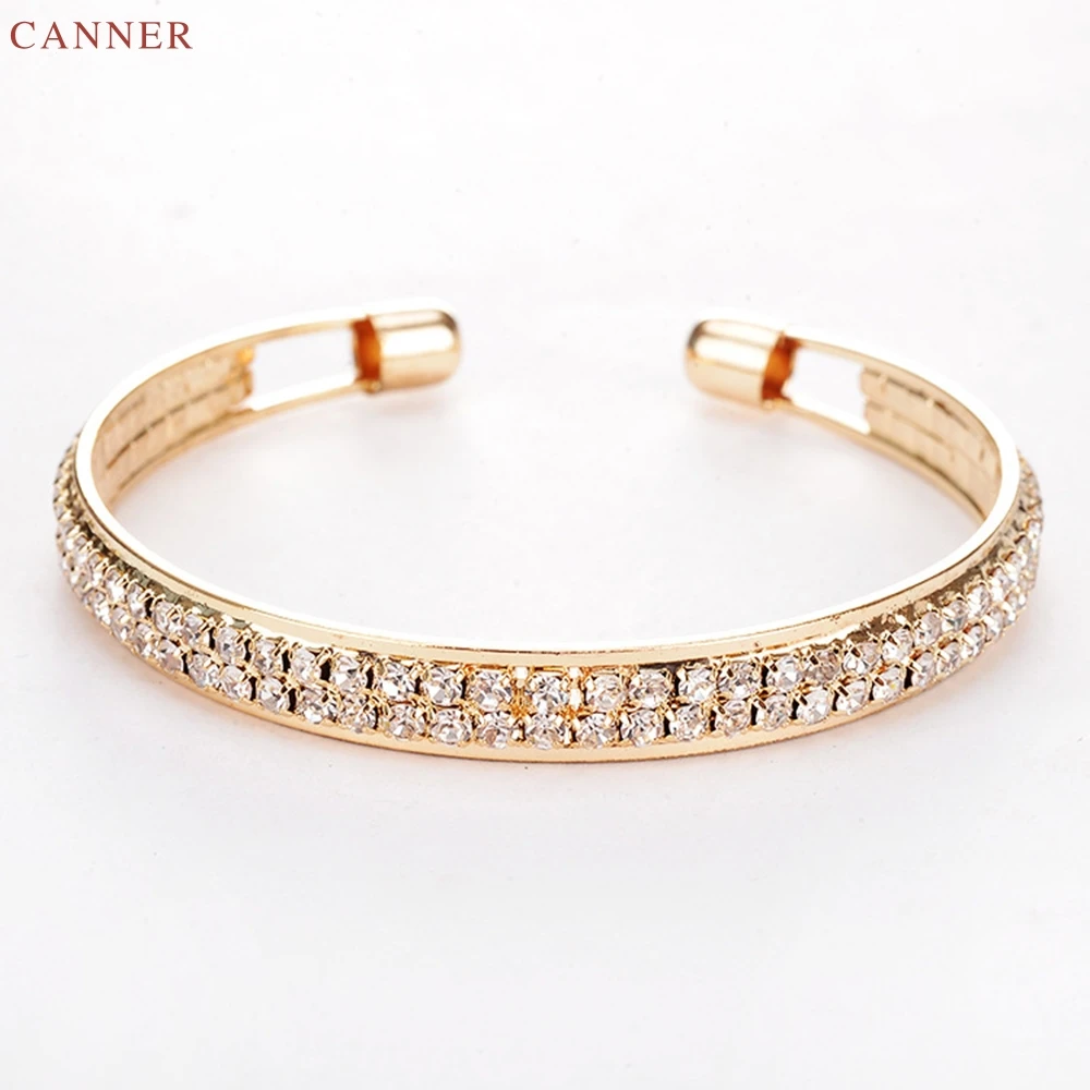 CANNER Роскошные кубического циркония Любовь Браслеты Браслет Золото Серебро Цвет