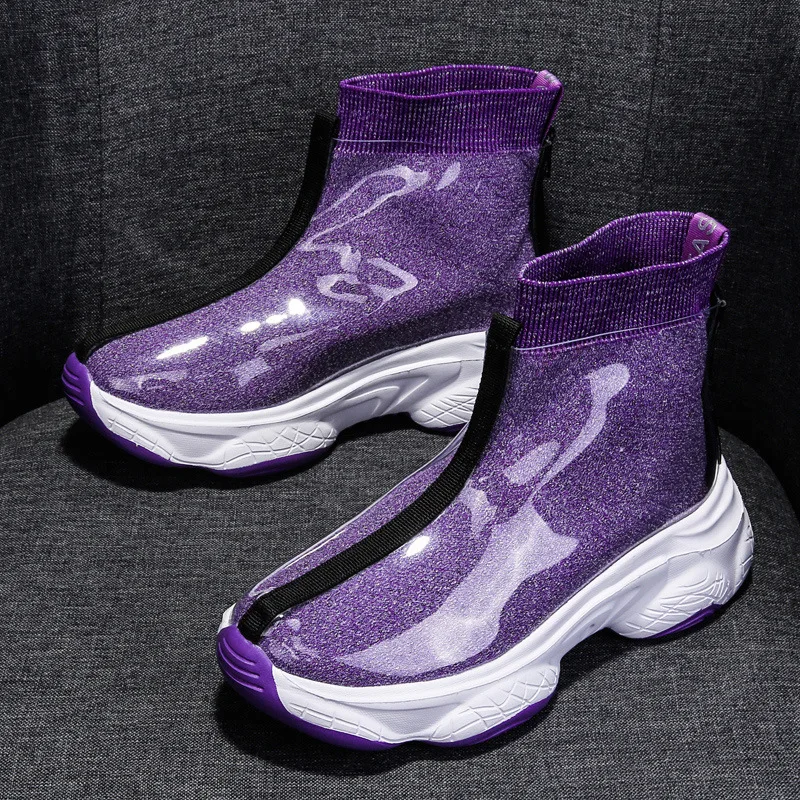 

Winter Women Ankle Boots PVC Waterproof Short Boots Thick Bottom Warm Snow Boots Shoes Hot Popular Booties Woman Casual shoes