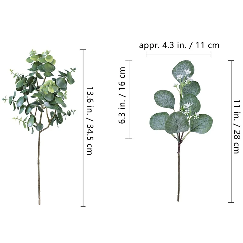 Mixed Eucalyptus Leaves Stems Bulk Artificial Silver Dollar Picks And Faux Branches | Дом и сад