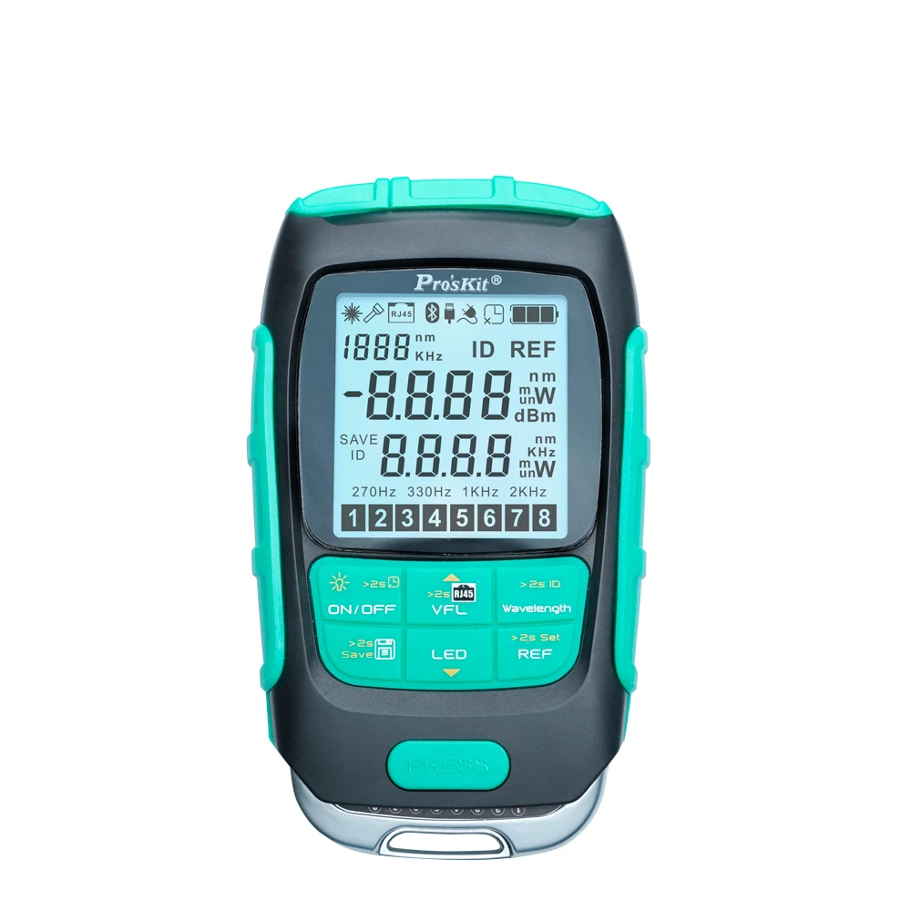 

Pro'sKit MT-7615 Optical Power Meter 4 in 1 Multifunction Fiber Network/Disconnection/Lan Cable Tester Visual Fault Locator