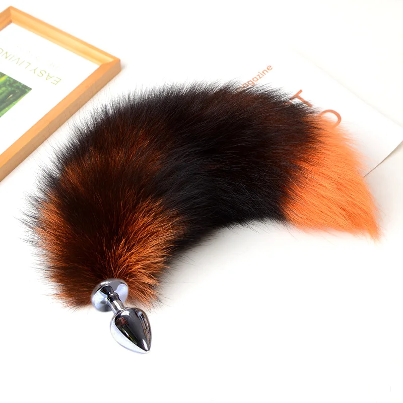 Настоящие лисицы хвосты Анальная пробка мягкая сенсорная металлическая хвост