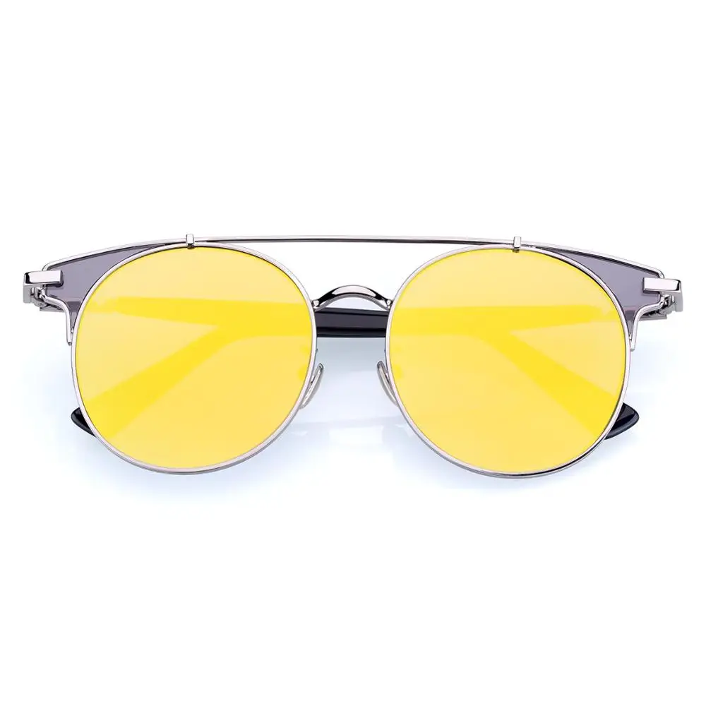 COLOSSEIN Pinglas Новые Солнцезащитные очки женские кошачьи зеркальные UV400 Защитные