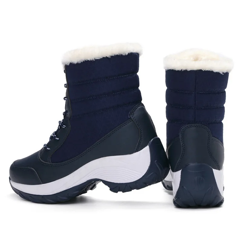 Женские зимние ботинки на платформе теплые плюшевые ботильоны новинка 2019|Зимние