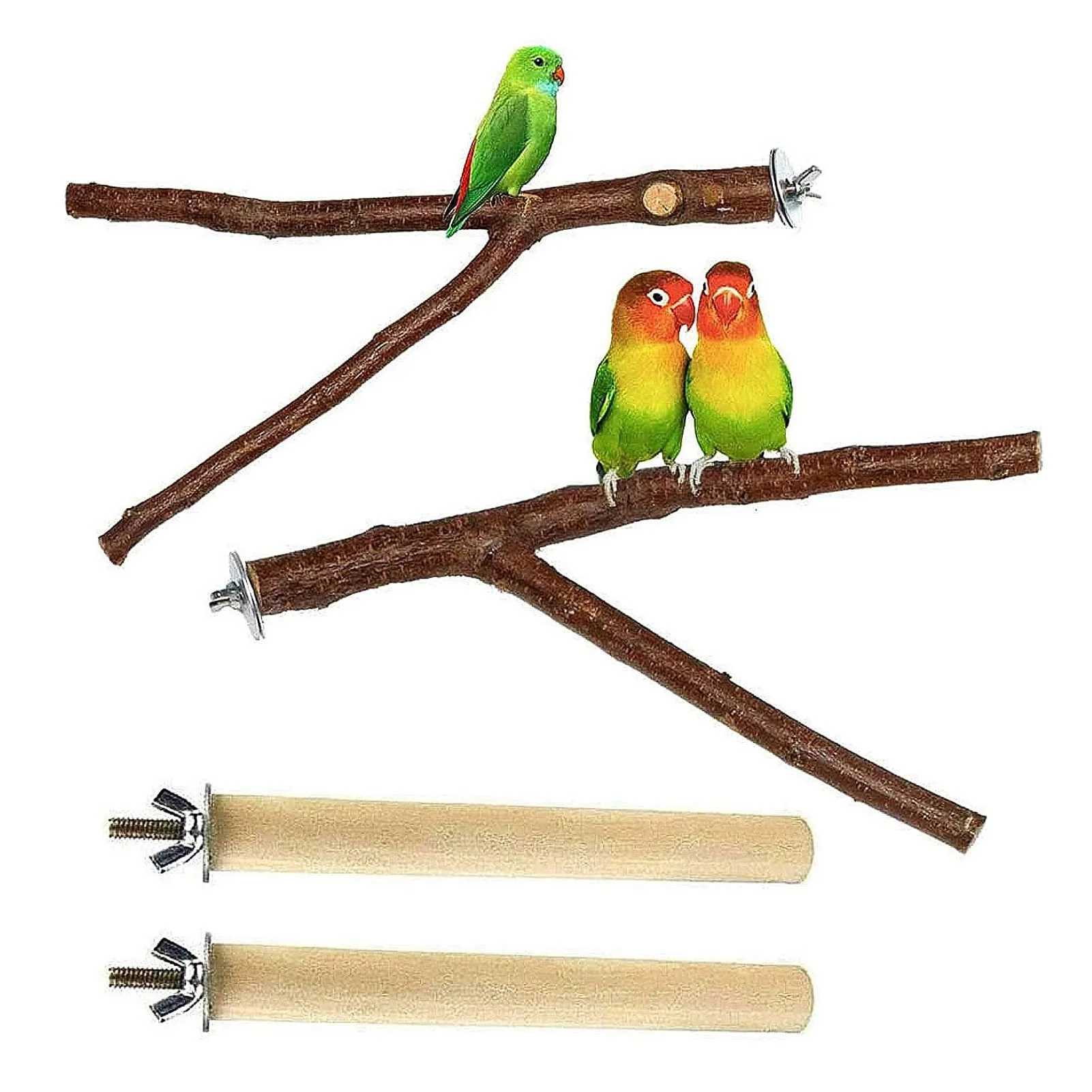 4 шт./компл. ПЭТ деревянная Подвесная подставка стойки Bird Жердочки Попугай Птицы