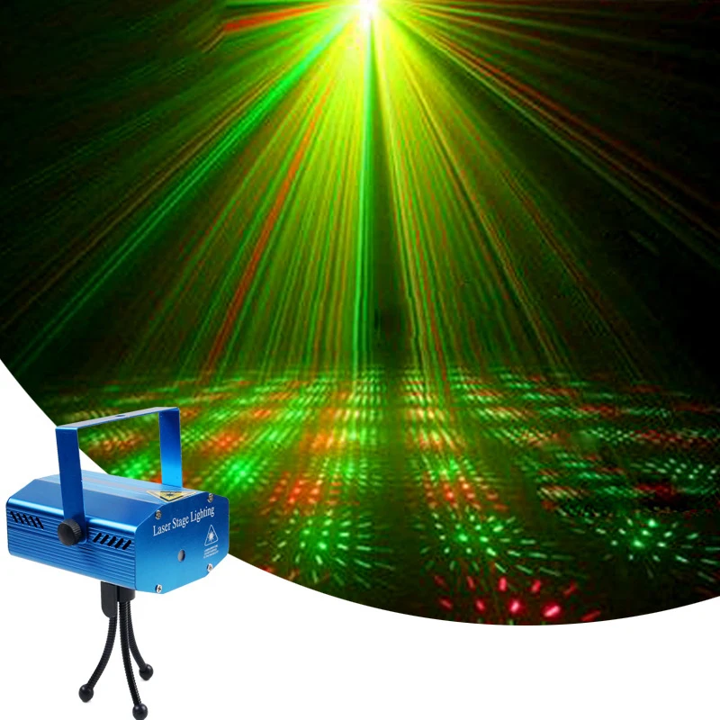 

Sound Control RGB Disco Light DJ LED Laser Stage Projector Red Blue Green Lamp USB Rechargeable Wedding Birthday Party DJ Lamp
