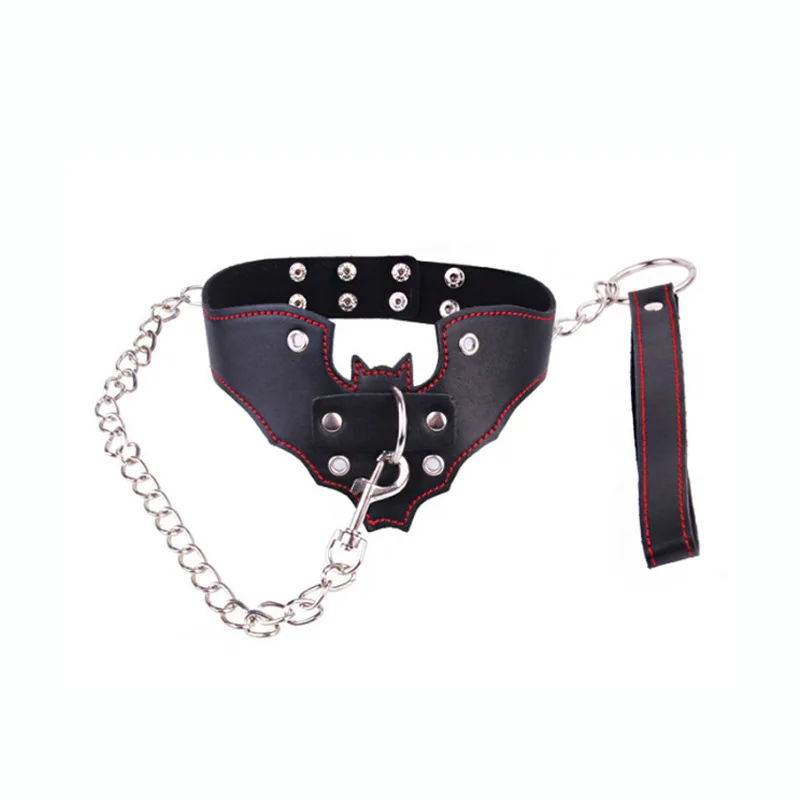 Поводок-цепочка летучая мышь ошейники для собак секс-игр костюмы эротических игр