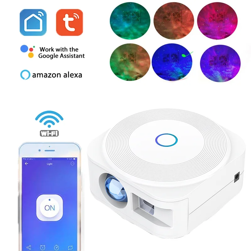 

Brand New Tuya Smart Star Projector With Colorful Laser Starry Sky, Smart Life APP WiFi Nebula Projector For 2021 Christmas Gift