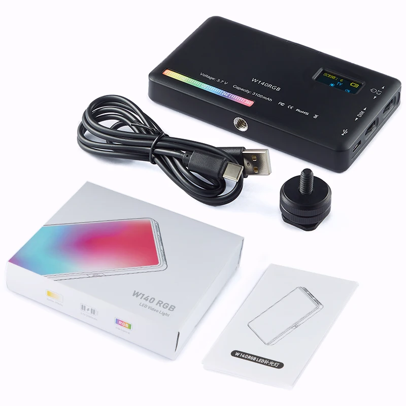 Панель светодиодсветильник BEIYANG RGB для видеосъемки 3100 мАч 2500K 9000K|Фотографическое