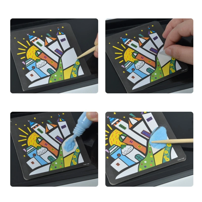 

Color Painting Drawing Sand Art Creativity Educational Toy For Kids L5YF