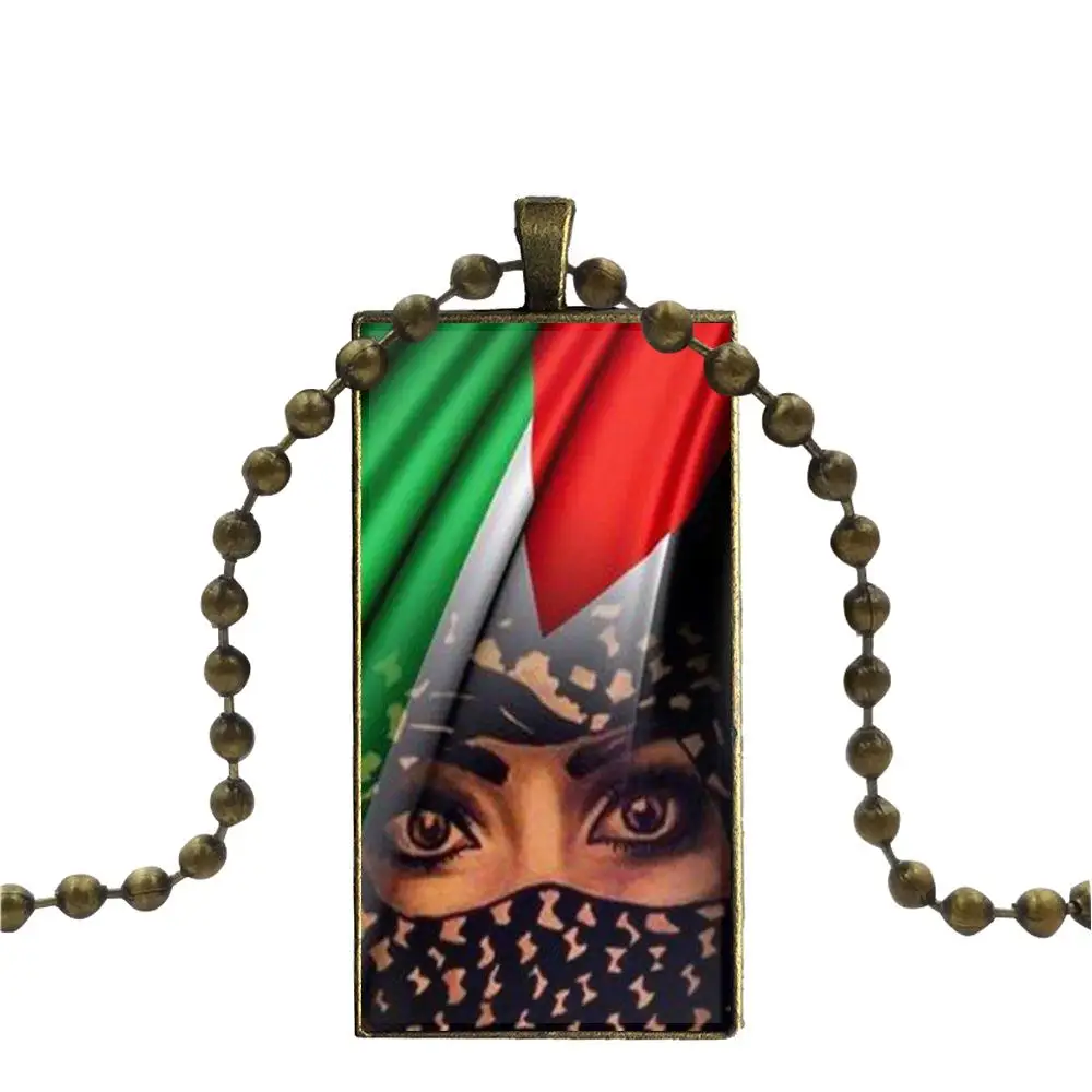 Бесплатная палестинский флаг Для Универсальные вечерние подарок Стекло кулон