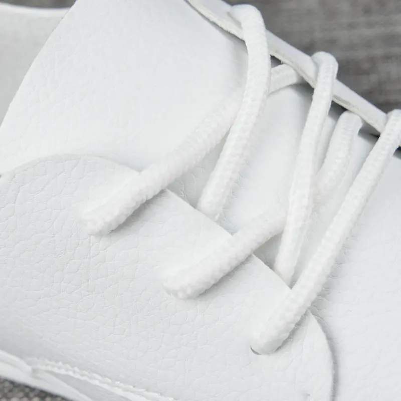 Мужские повседневные туфли из натуральной кожи белые мягкие кроссовки на