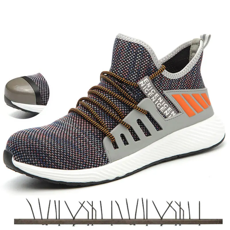 Рабочая безопасная обувь для мужчин Легкая защитная со стальным носком