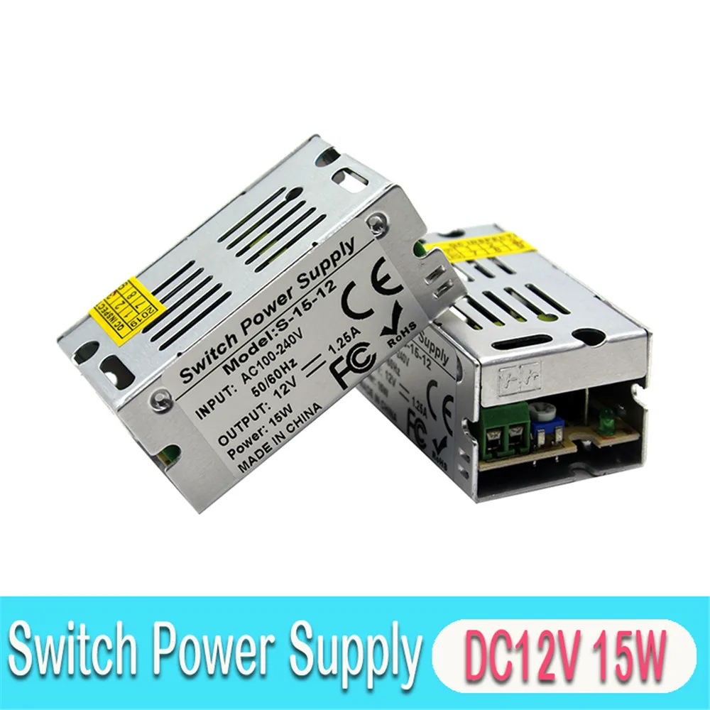 12V 24V DC источник питания 15W 24W 36W 72W 100W 120W Трансформаторы освещения 100-240v AC к DC12V DC24V SMPS