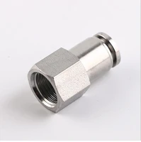 pneumatic 4mm 16mm tube hose push in 18 14 38 12 bsp thread female straight stainless steel 316 air fitting