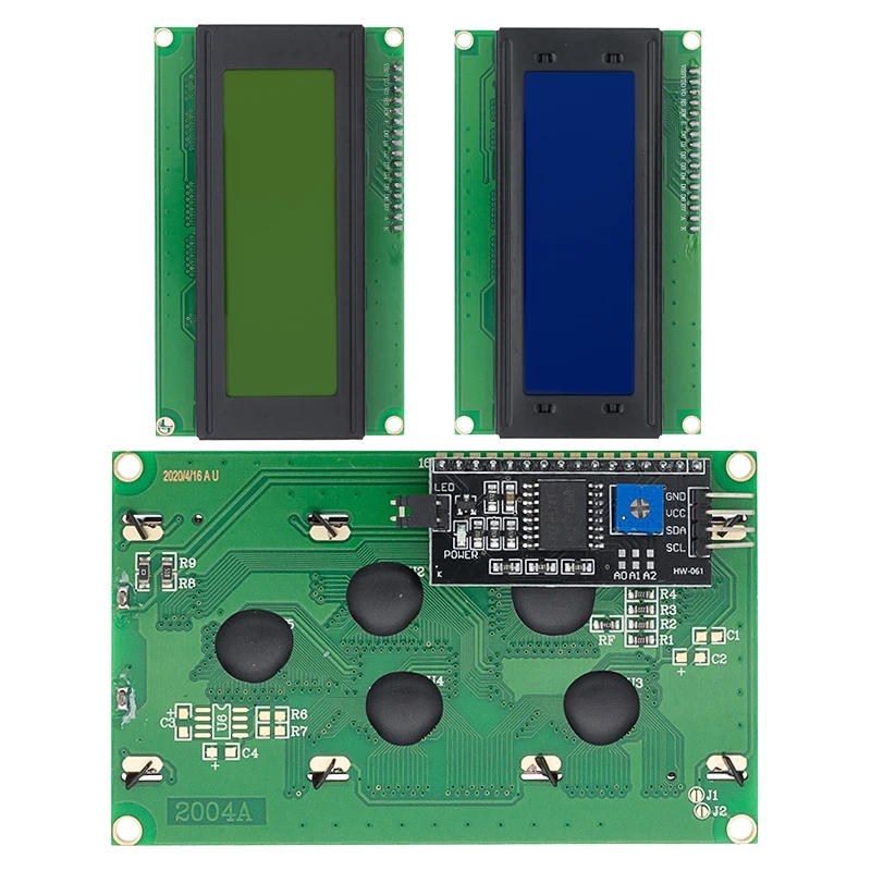 

LCD2004+I2C 2004 20x4 2004A Blue/Green screen HD44780 Character LCD /w IIC/I2C Serial Interface Adapter Module for arduino