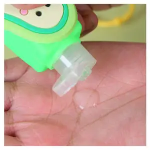 30 мл милый мультяшный животный силиконовый миниатюрный антисептик для рук