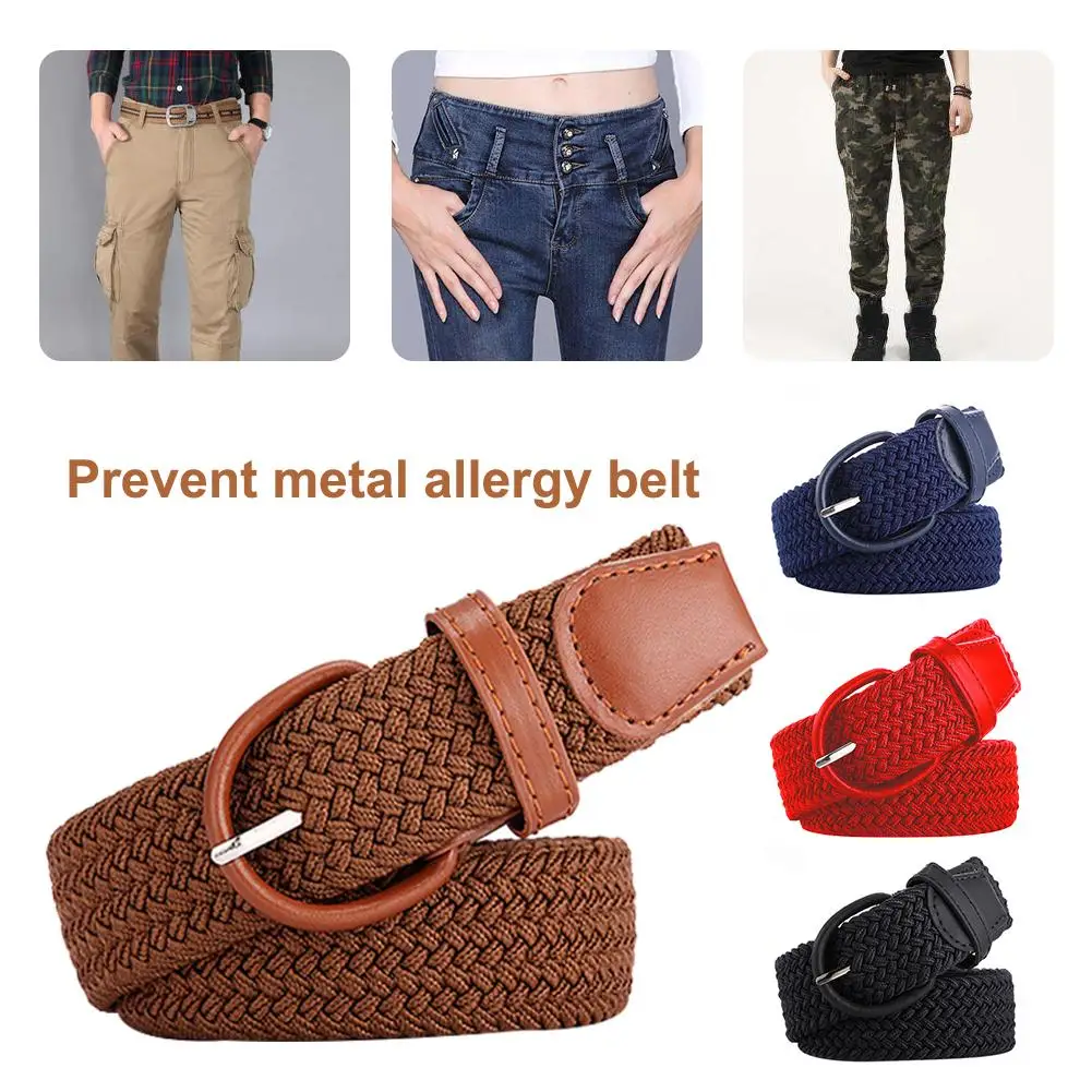 Эластичный холщовый пояс из металла предотвращение аллергии корейский стиль