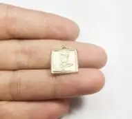 gold Eruifa 20шт 16 ммни Popupar монета с розой сердце печать цинковый сплав Подвески ювелирные изделия DIY ручной работы Necklae 2 цвета - Окраска металла: gold