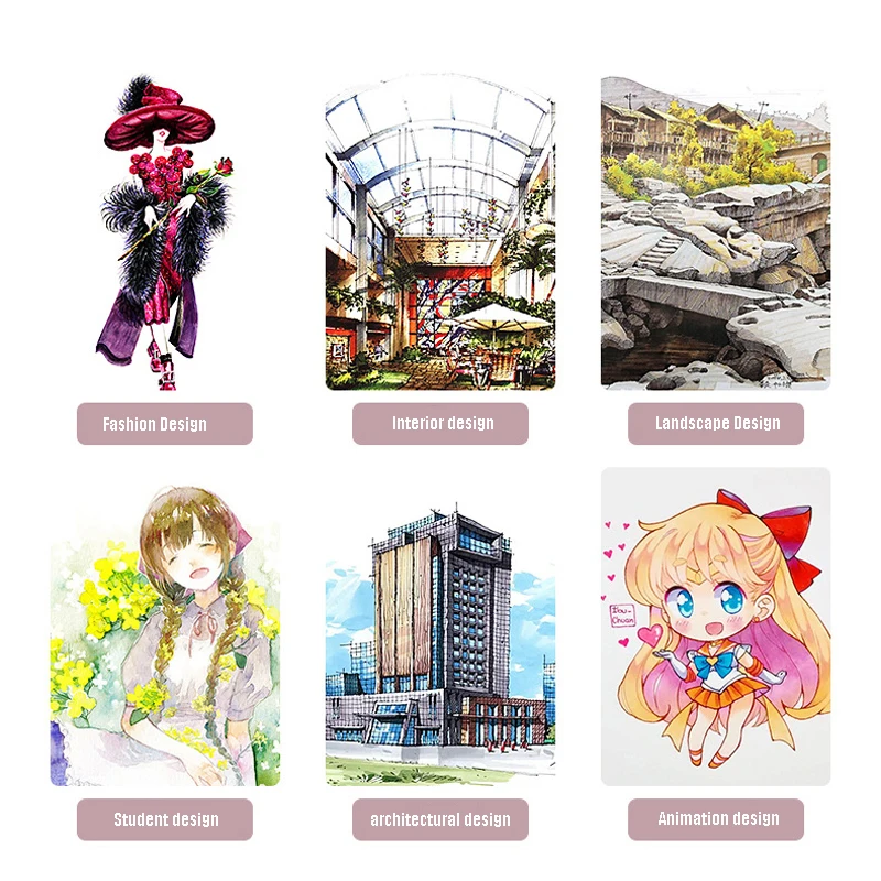 

TouchNEW 6/12/30/40/60 /80Color Markers Manga Drawing Markers Pen Alcohol Based Sketch Felt-Tip Oily Twin Brush Pen Art Supplies