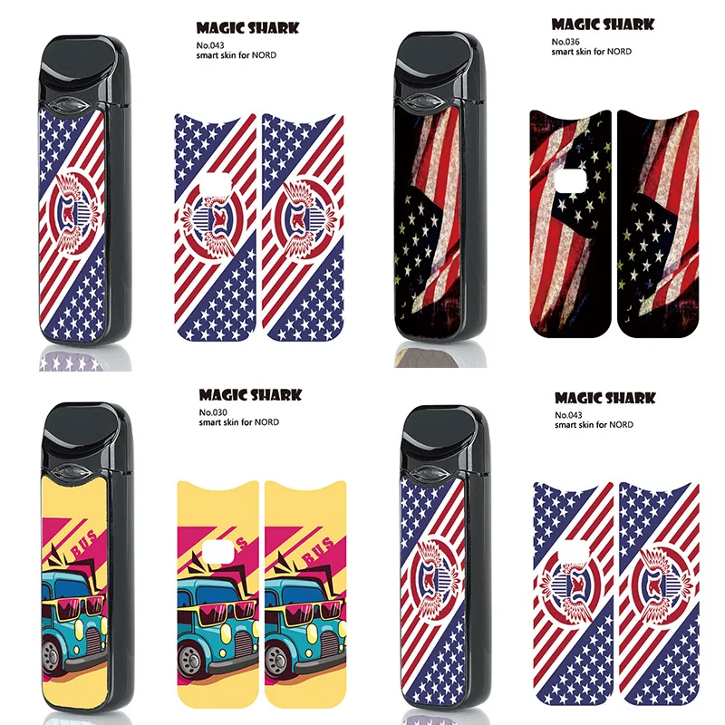 2.5D Stereo Film American Flag Stylish E Cigarette PVC Skin For Smok Nord Sticker Case Cover 021-043 | Мобильные телефоны и