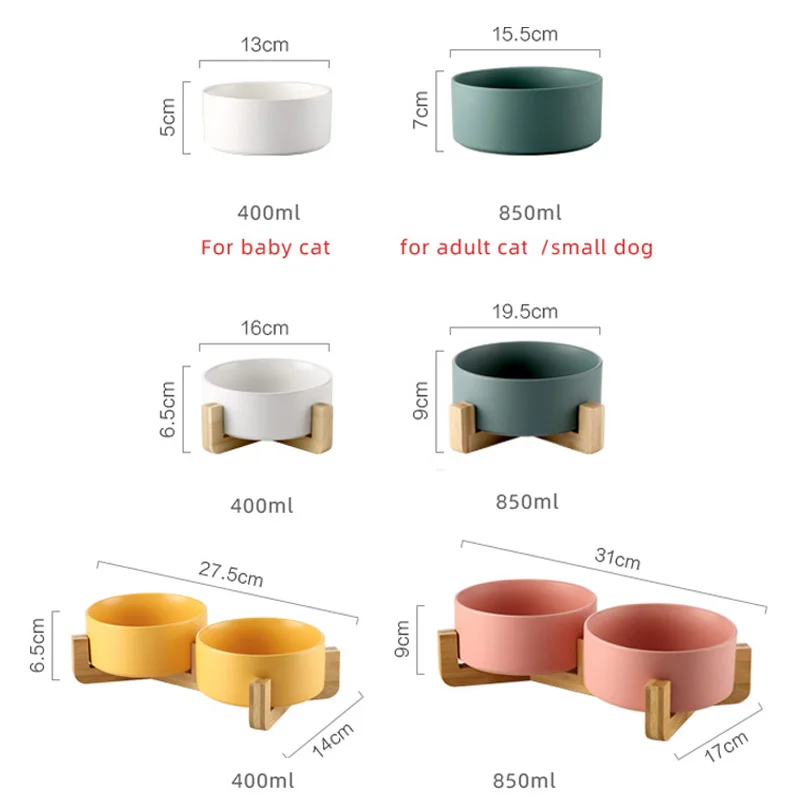 

Ceramic Dog Bowl Waterer Accessories Pet Feeder Goods For Dogs Cats Puppy Food Water Container Storage Animal Supplies
