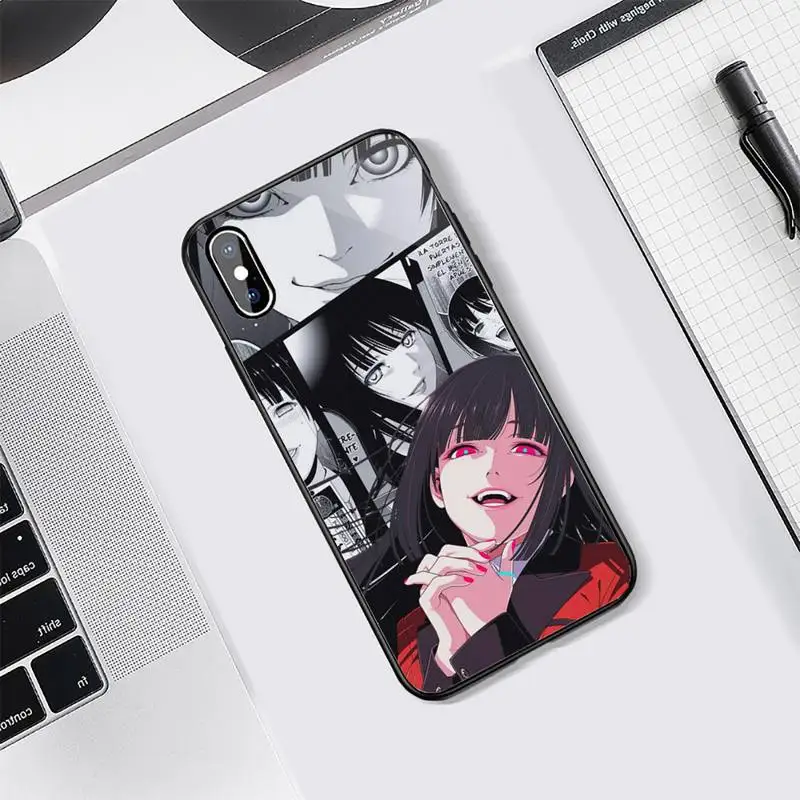 

Kakegurui Japan anime Phone Case Tempered glass For iphone 5C 6 6S 7 8 plus X XS XR 11 PRO MAX