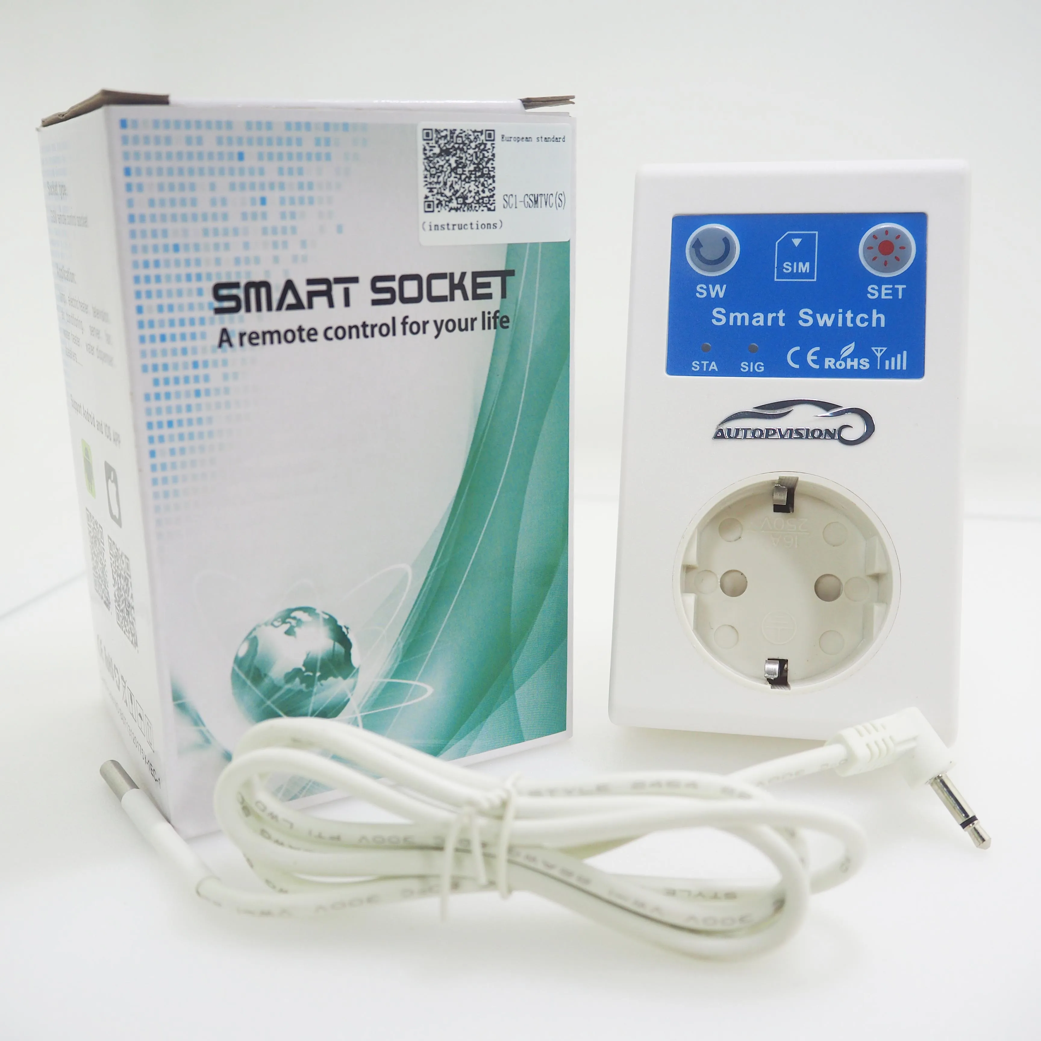 RUSSIA 16A GSM Socket SMS APP Power On Off Alarm Outlet Relay Smart Switch Remote Control Intelligent Temperature Sensor | Электроника