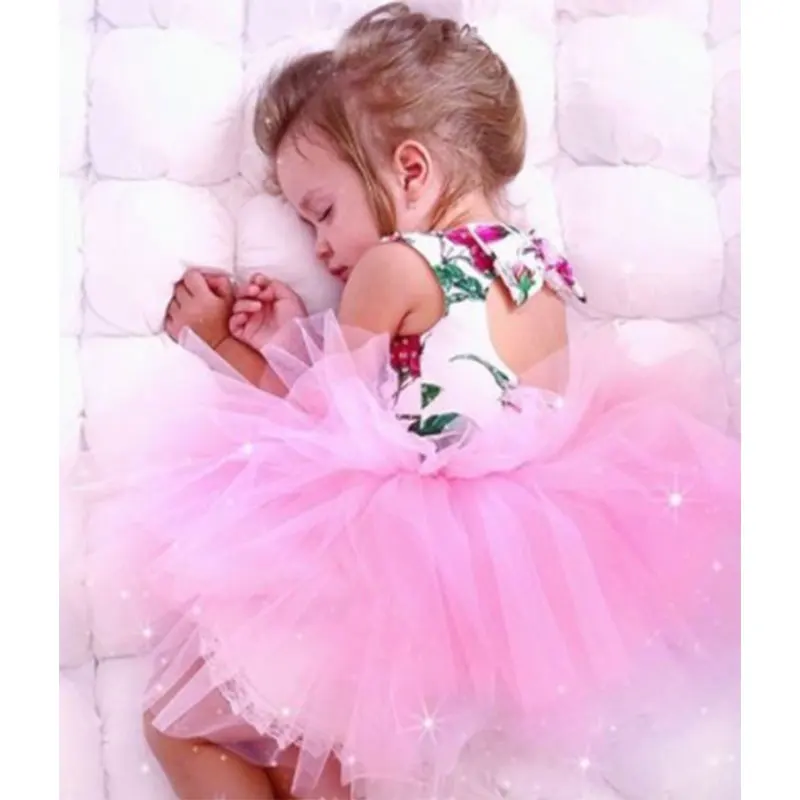 Летнее платье для девочек платья принцессы с принтом девочек-подростков